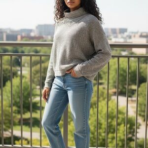 Madewell Gray Turtleneck Sweater